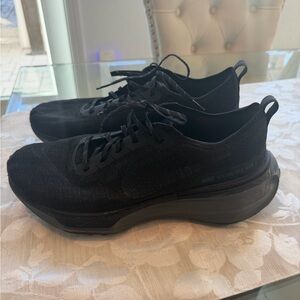 Nike Invincible Run 3 All Black & Grey Athletic Sneakers